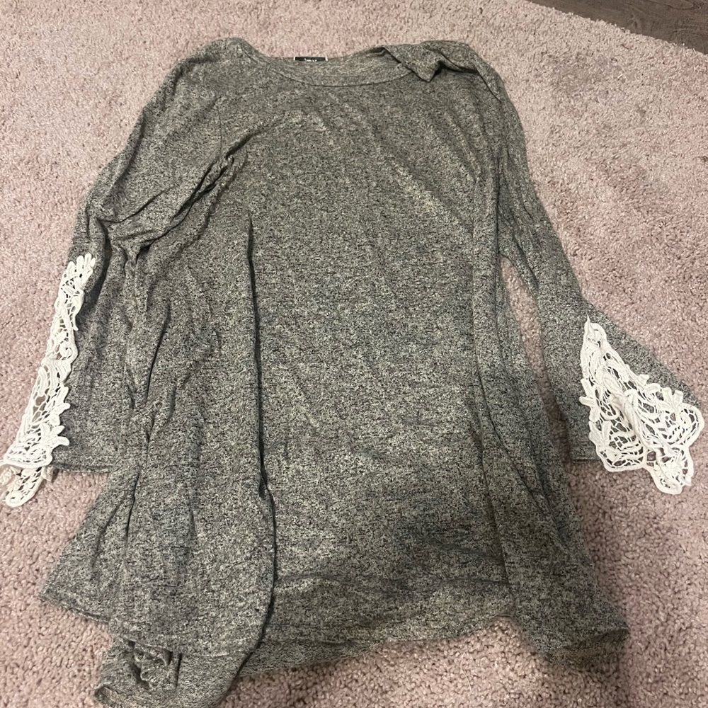 Brownish grey sweater dress